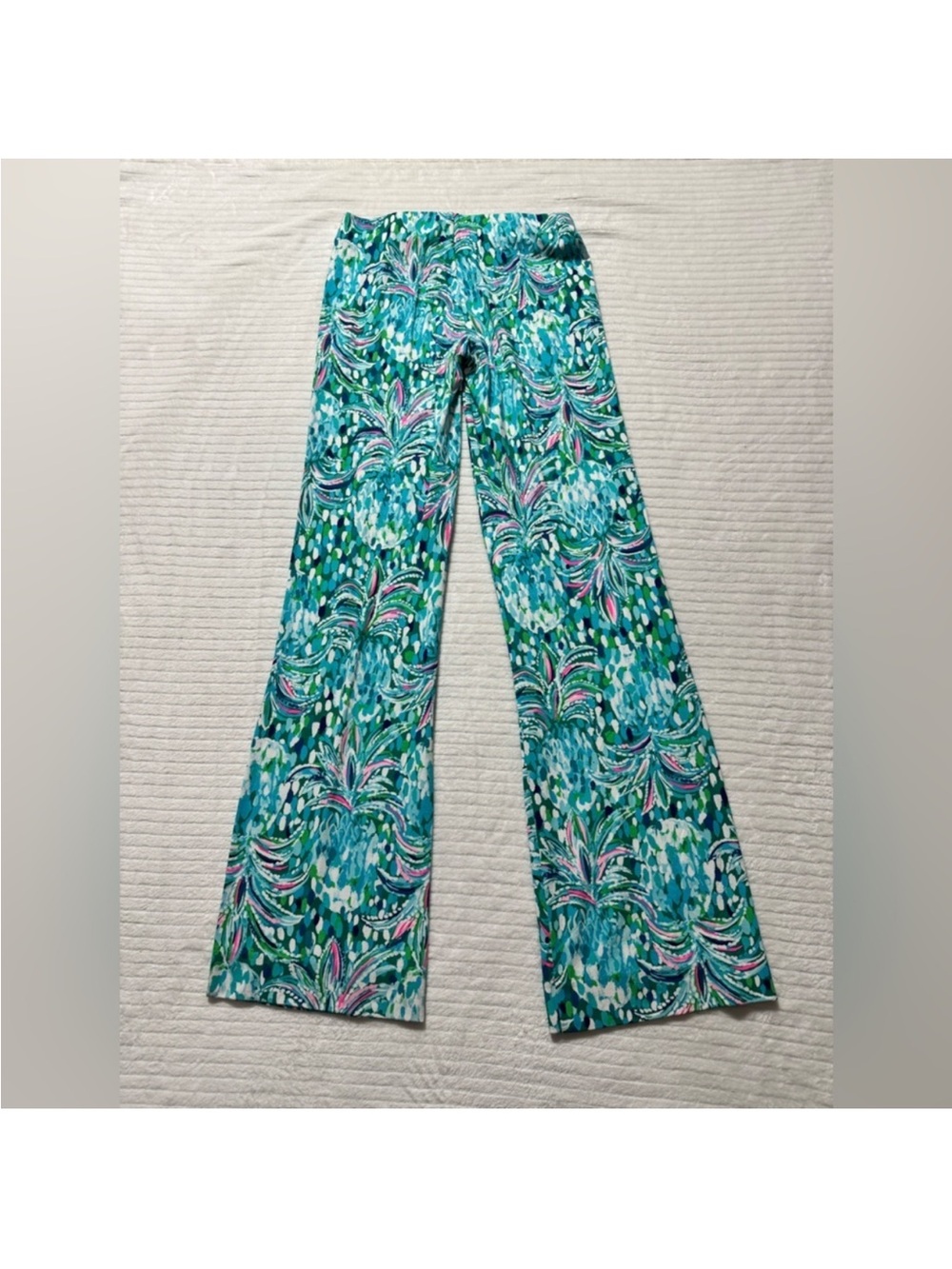 Lilly Pulitzer High-Rise Tropical Print Jeans - Teal, Green, Pink